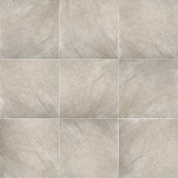 Floor Tile Contemporary Stone Flooring Veining Matte Gray