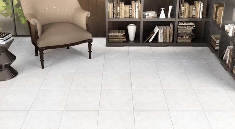 Floor Tile High Gloss Ceramic Large Square Marble Veining