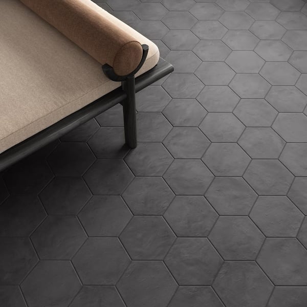 Floor Tile: Honeycomb Pattern, Modern Honeycomb Porcelain Tile, Hexagon Shape, Matte