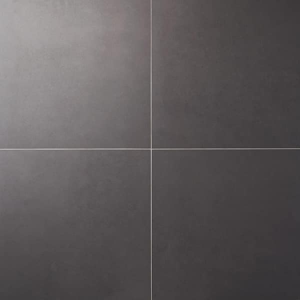 Floor Tile Large Format Square Matte Industrial Dark Gray Tiles