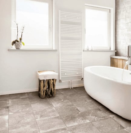 Floor Tile Large Square Stone Look Matte Organic Modern Bathroom