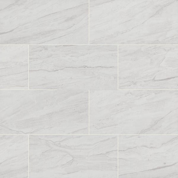 Floor Tile Linear Veining Stone Look Running Bond Pattern Minimalist