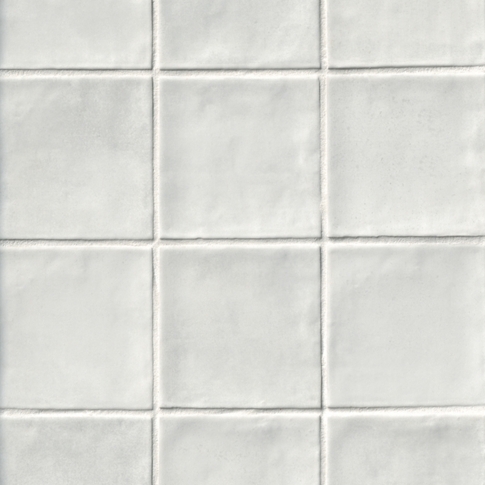 Floor Tile: Matte Off-White Ceramic With Cushioned Edges