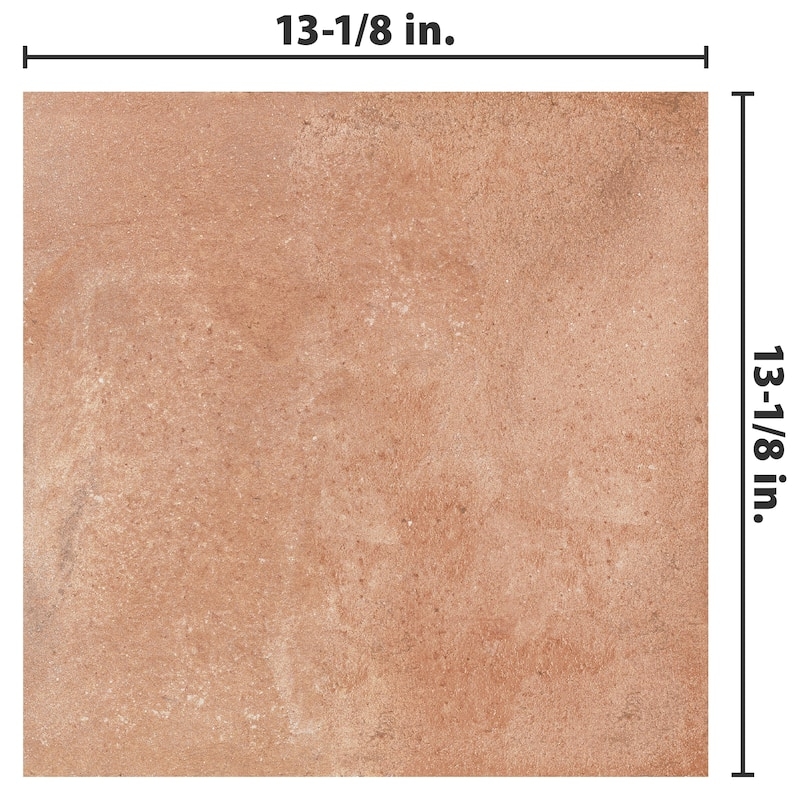 Floor Tile Mottled Texture Terracotta Russet Brown Matte Finish