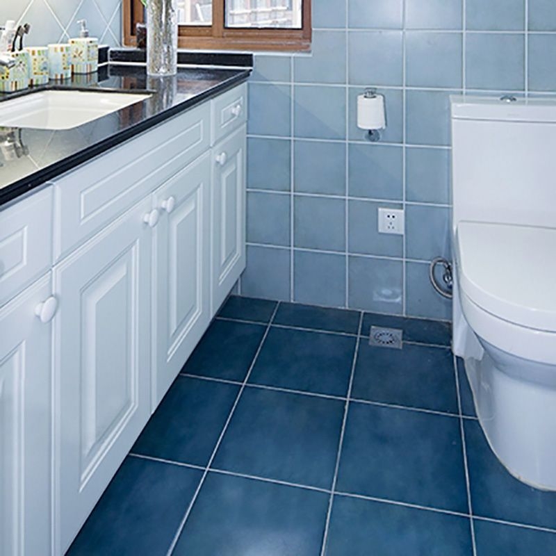 Floor Tile Navy Blue Tonal Scheme Slip Resistant Satin Finish