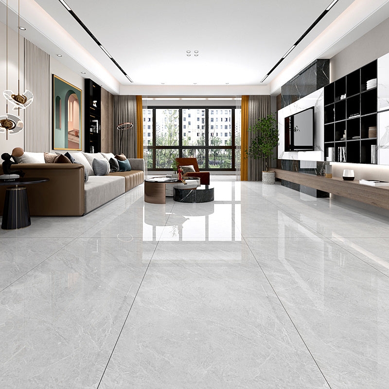 Floor Tile Polished Finish Marble Veining Large Format Modern Design