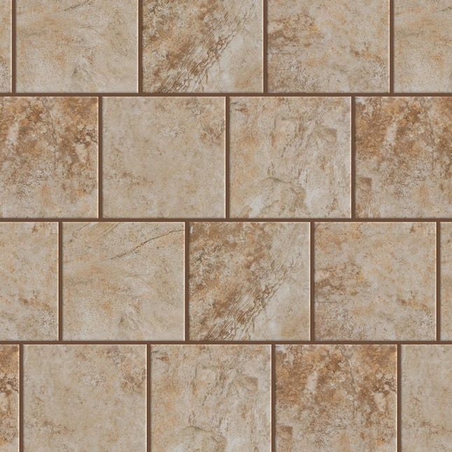 Floor Tile Rustic Beige Porcelain Stone Look Slip Resistant Texture