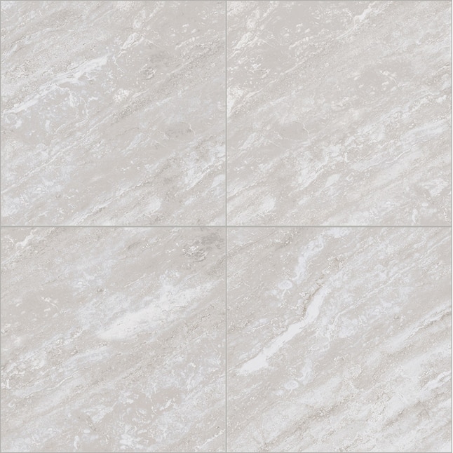 Floor Tile Stone Look Ceramic Light Veining Matte Finish