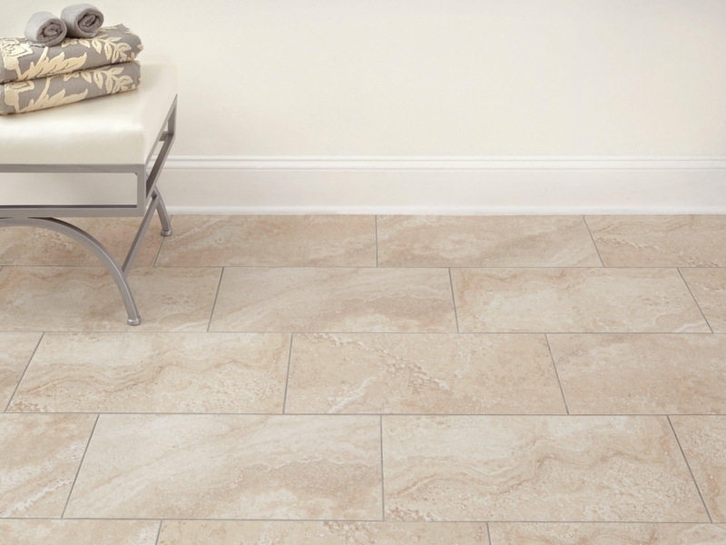 Floor Tile Stone Look Polished Finish Large Format Transitional Spa