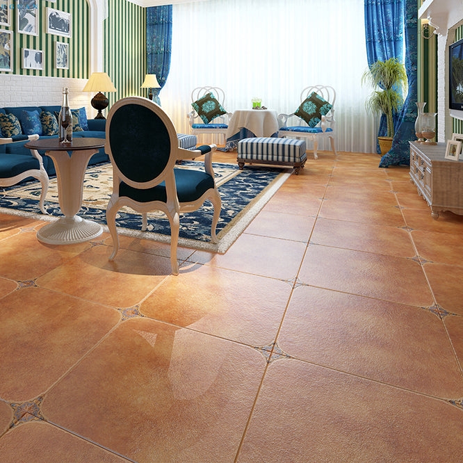 Floor Tile Terracotta Tone Decorative Corner Accents