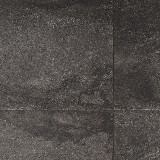 Floor Tile: Thin Grout Lines, Textured Slate Alternative Porcelain Tile, Stone Look, Matte