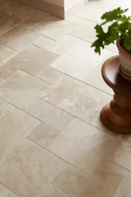 Floor Tile Versailles Pattern Tumbled Marble Matte Finish Entryway