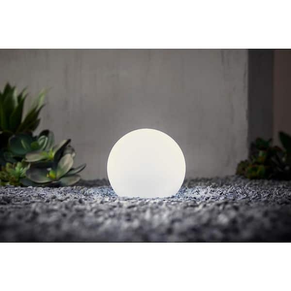 Globe Light Spherical Frosted Finish Cordless Minimalist Garden Orb