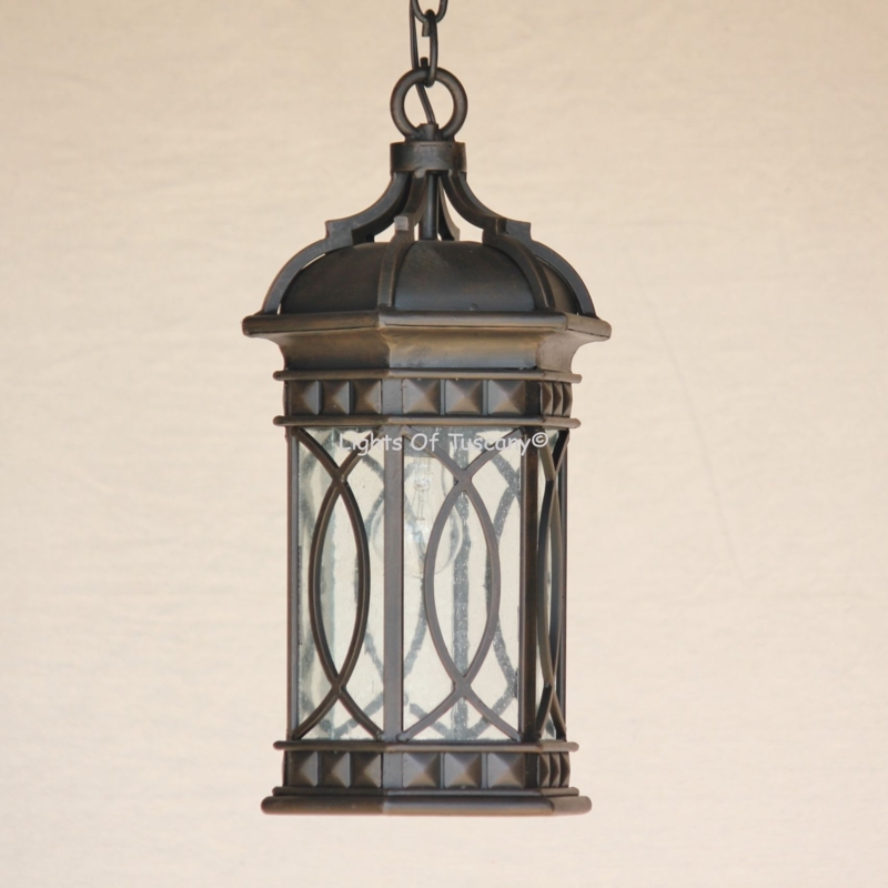 Hanging Pendant Transitional Style with Decorative Arch Overlay