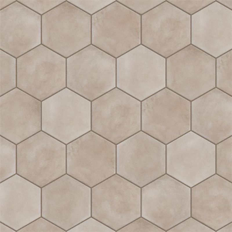 Hexagon Tile Matte Finish Honeycomb Pattern Mottled Stone Texture