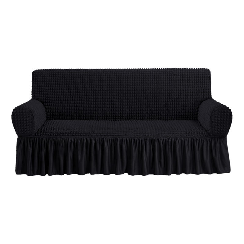 Honeycomb Texture Sofa Slipcover Skirted Protector