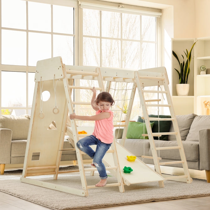 Indoor Climbing Gym Monkey Bars Living Room Active Play Solution