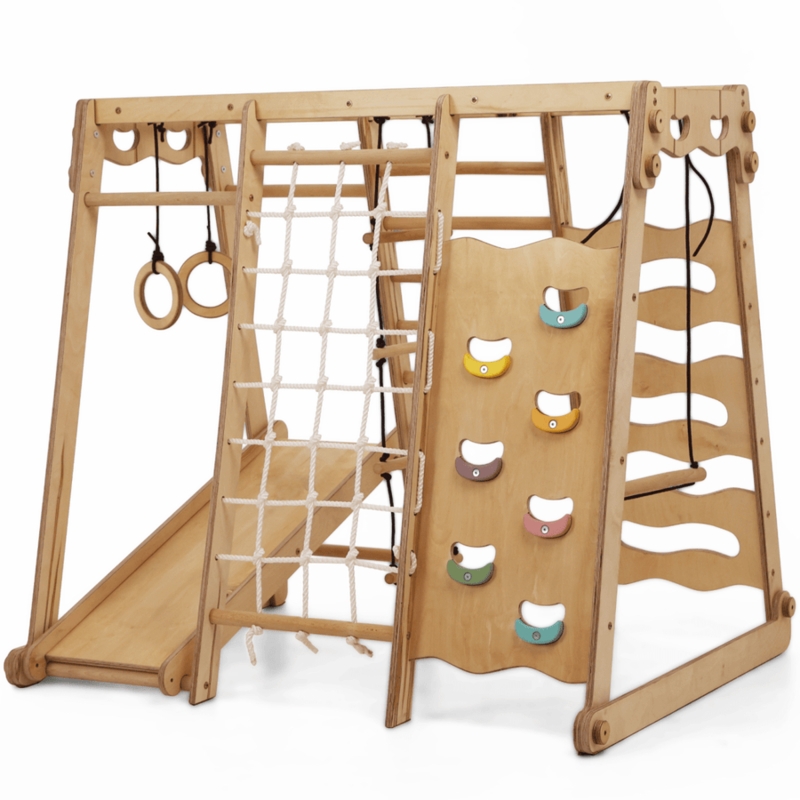 Indoor Jungle Gym Scandinavian Style Playroom Gym Trapeze Bar