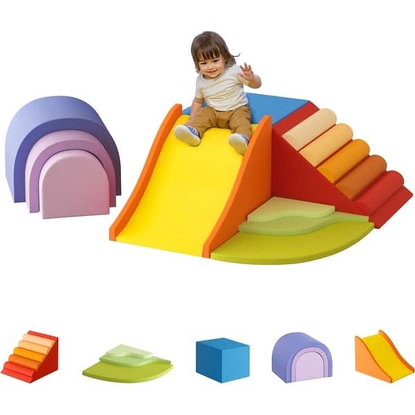 Indoor Soft Gym Sensory Climbing Set with Nested Arches