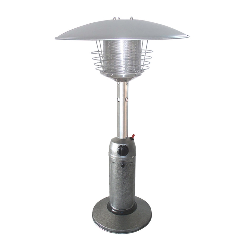 Industrial Tabletop Patio Heater, Hammered Finish Portable Design.