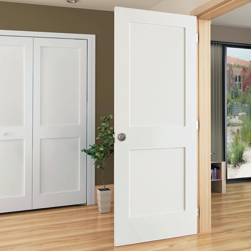 Interior Door Shaker 2-Panel Round Knob Minimalist Hallway