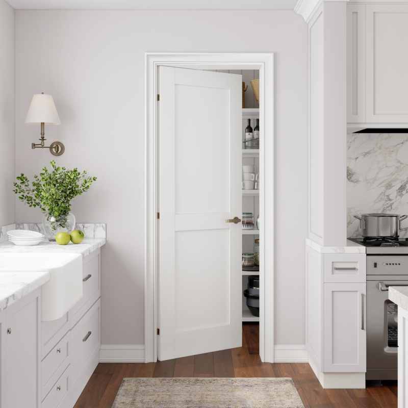 Interior Door White Shaker 2-Panel Pantry Modern Farmhouse