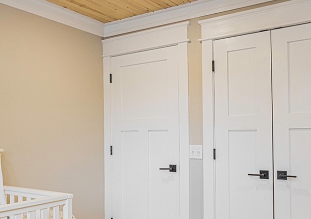 Interior Doors 3-Panel Shaker Matte Black Hardware Modern Farmhouse