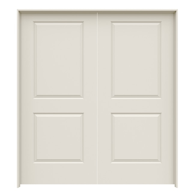 Interior Double Door Off-White 2-Panel Square Molded Traditional
