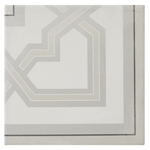 Interlocking Geometric Wall And Floor Tile Muted Gray Neutral Matte