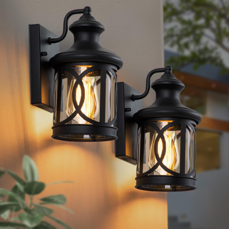 Intersecting Circle Lattice Outdoor Wall Light Transitional