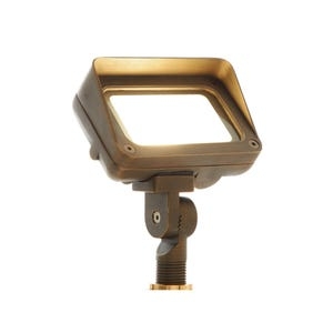 Landscape Light Antique Bronze Adjustable Knuckle Rectangular Housing