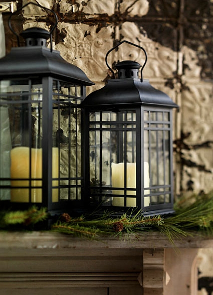 Lantern Oil Rubbed Bronze Architectural Framing Rustic Mantel Decor