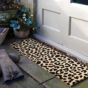 Long Length Leopard Print Outdoor Runner Doormat