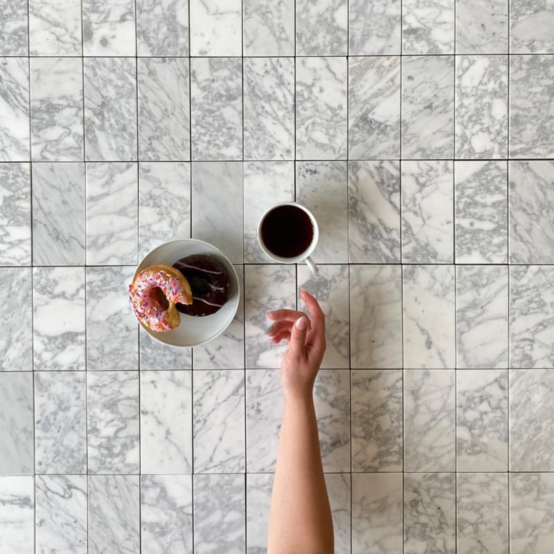 Marble Tile Statuary Look Polished Gray Veining Subway Format