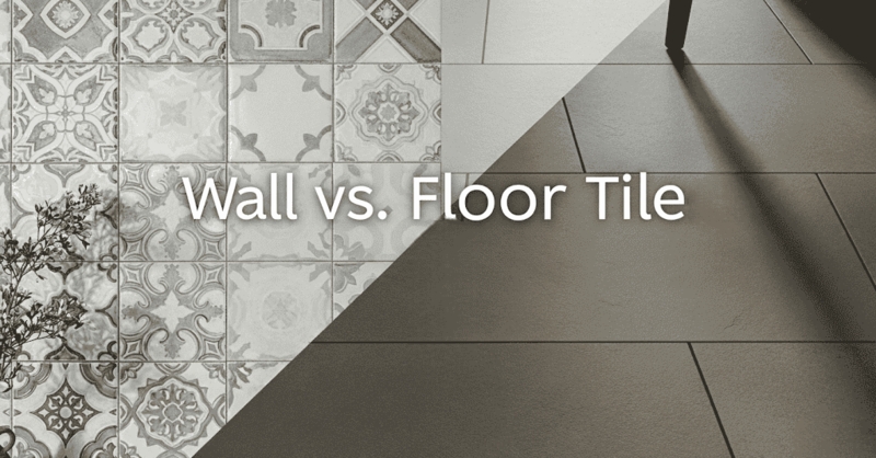 Matte Tile with Geometric Motifs and Large Format Contrast