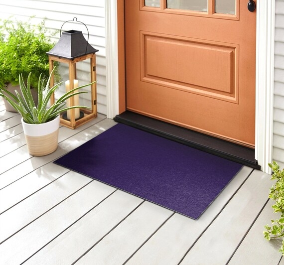 Minimalist Doormat Solid Color Low Profile Matte Outdoor Porch