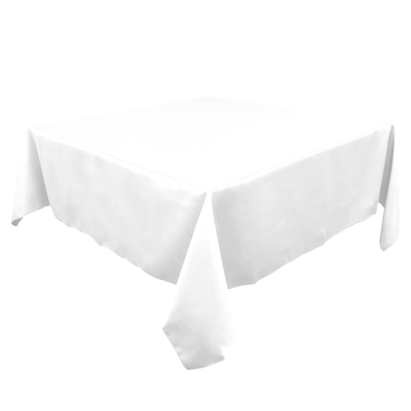 Minimalist White Tablecloth with Seamless Look and Crisp Drape