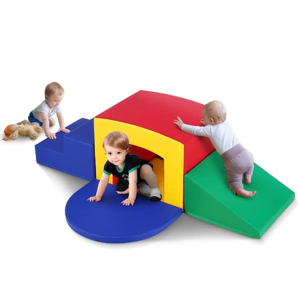 Modular Soft Play Set with Climb and Crawl Foam Blocks