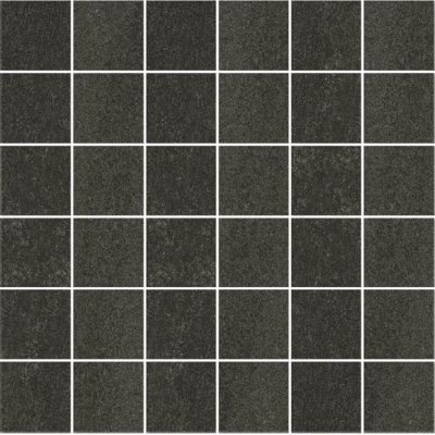 Mosaic Tile Charcoal Grey High Contrast White Grout Matte Grid