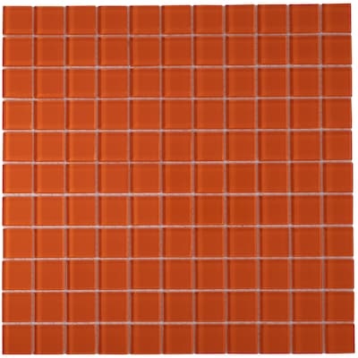 Mosaic Tile Glass-Like Glossy Grid Pattern Vibrant Colorful Shower