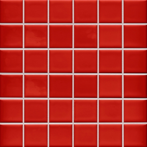 Mosaic Tile Imperial Red Glossy Square Ceramic Bathroom Wall