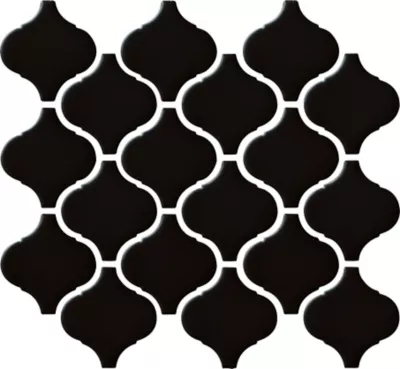 Mosaic Tile Matte Black Finish Lantern Shape Porcelain