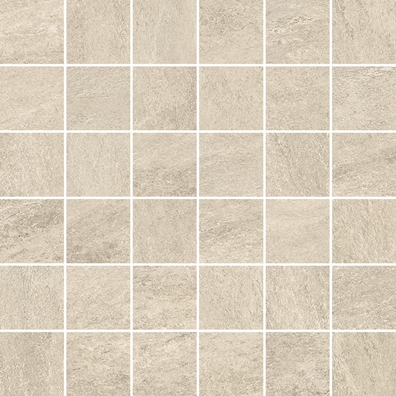 Mosaic Tile Slate Look Matte Finish Textured Surface Square Grid