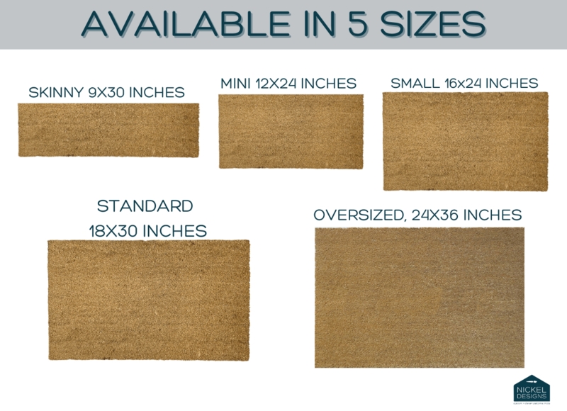 Natural Coir Doormat, Minimalist Bristly Texture, Five Sizes