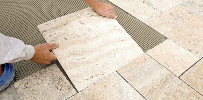 Natural Stone Look Floor Tiles: Matte Finish with Earthy Veining