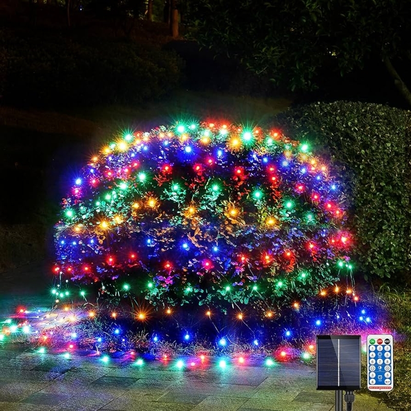 Net Lights Solar Remote Controlled Outdoor Shrub Garden Decor