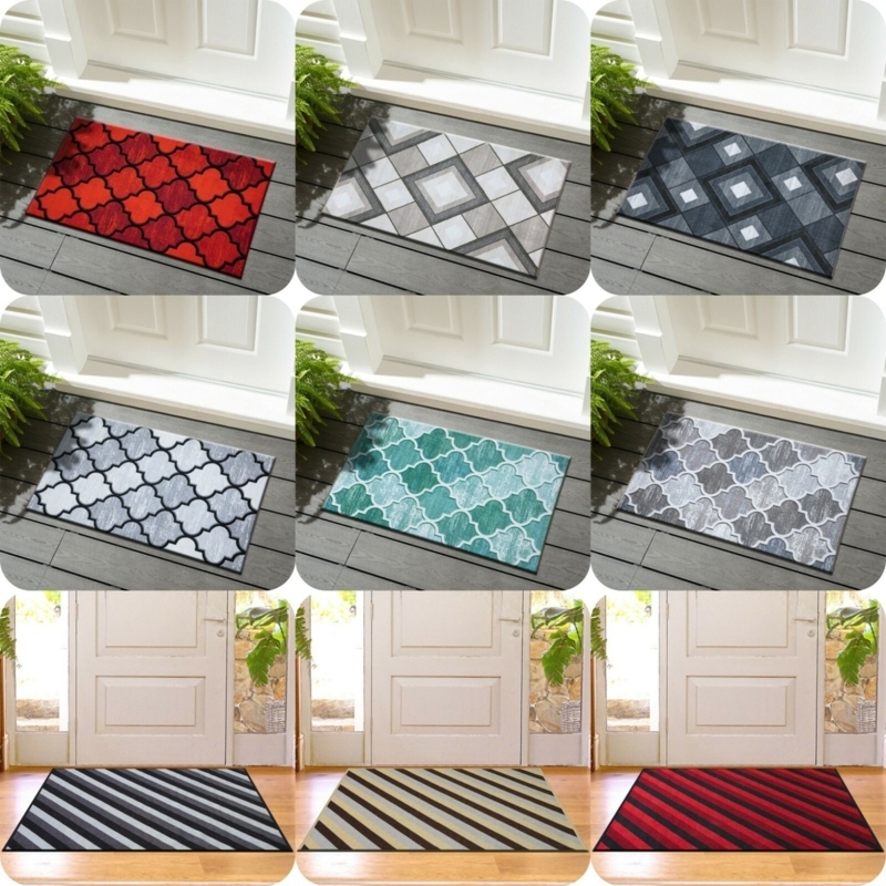 New Modern Non-Slip Door Mats Indoor Outdoor Washable Rugs Hallway Runner  Mats* | eBay