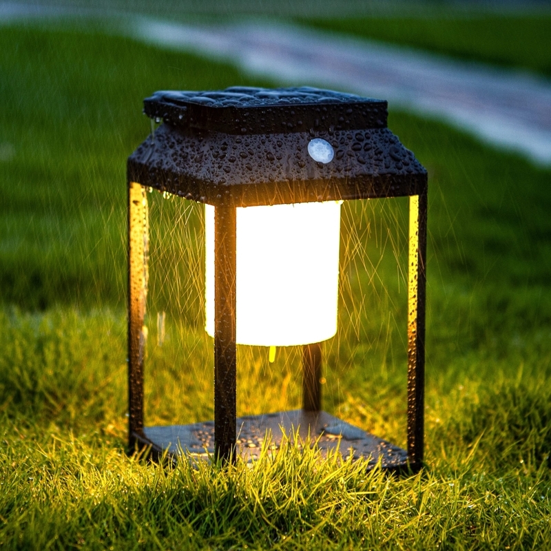 Outdoor Lantern Motion Sensor Portable Waterproof Modern Style
