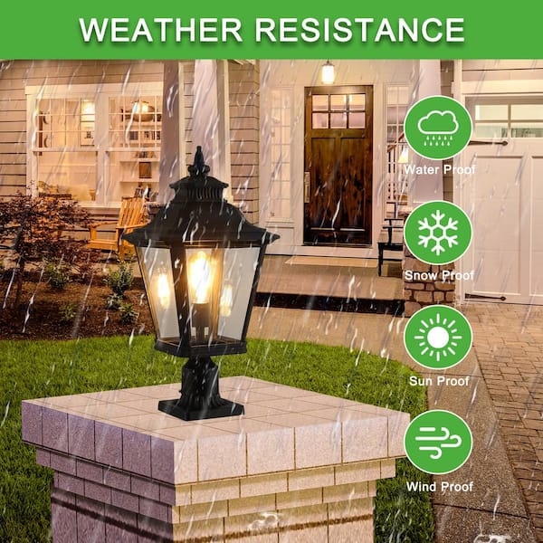 Outdoor Post Light Lantern Shape with Weather Resistant Features