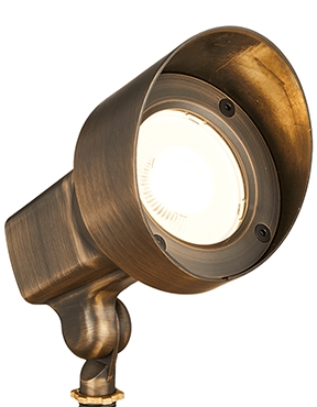 Outdoor Spotlight Antique Bronze Adjustable Head Glare Guard